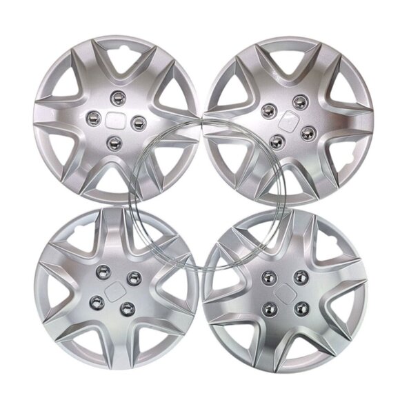 Pacific Rim & Trim Other - Set Of 4 Pacific Rim 14" Silver Hubcaps Part 4087-SM Honda Rings Snap On Wheels